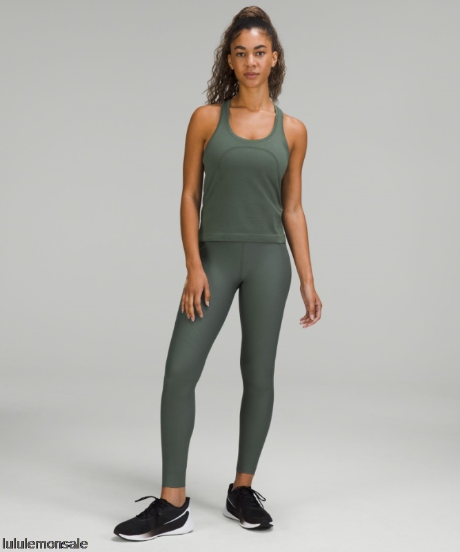Lululemon Damen DELULU512 | Geräucherte Fichte Swiftly Tech Racerback Tank Top 20 Rennlänge